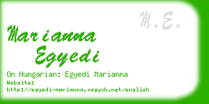 marianna egyedi business card